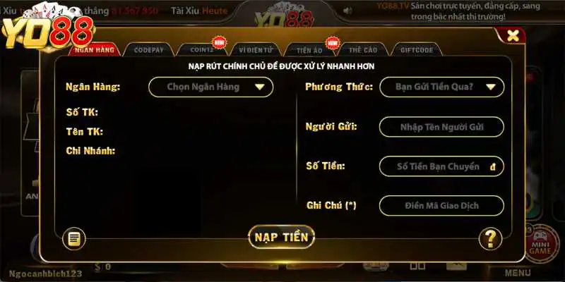 Nạp tiền vào game nhanh chóng với vài thao tác căn bản